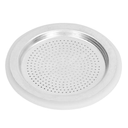 Coffee Pot Filter Sealing Ring and Filter Set Reusable Aluminum Filter Disc for Coffee Makingfor 6 People V1294-YM0523-3113220025512