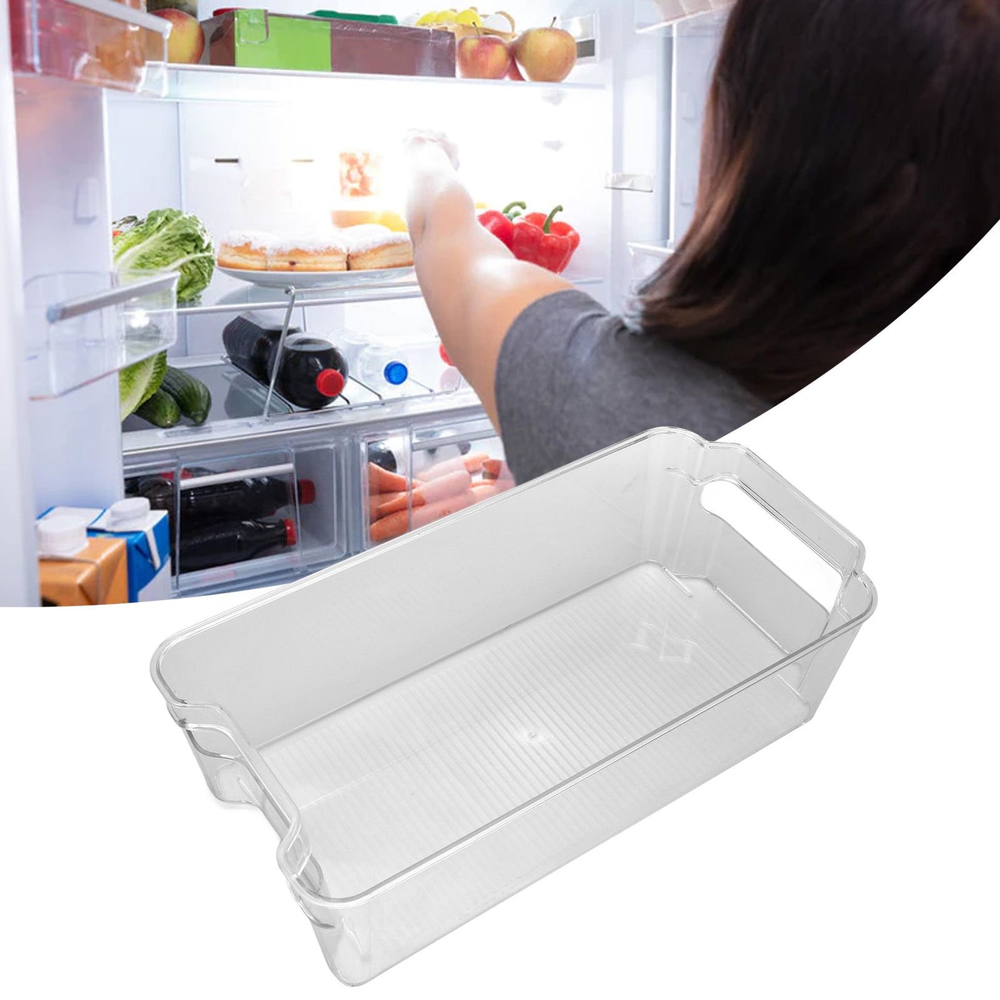 Refrigerator Storage Container PET Large Capacity Visual Design Safe Harmless Food Storage BoxSmall V1294-YM0523-3113220026811