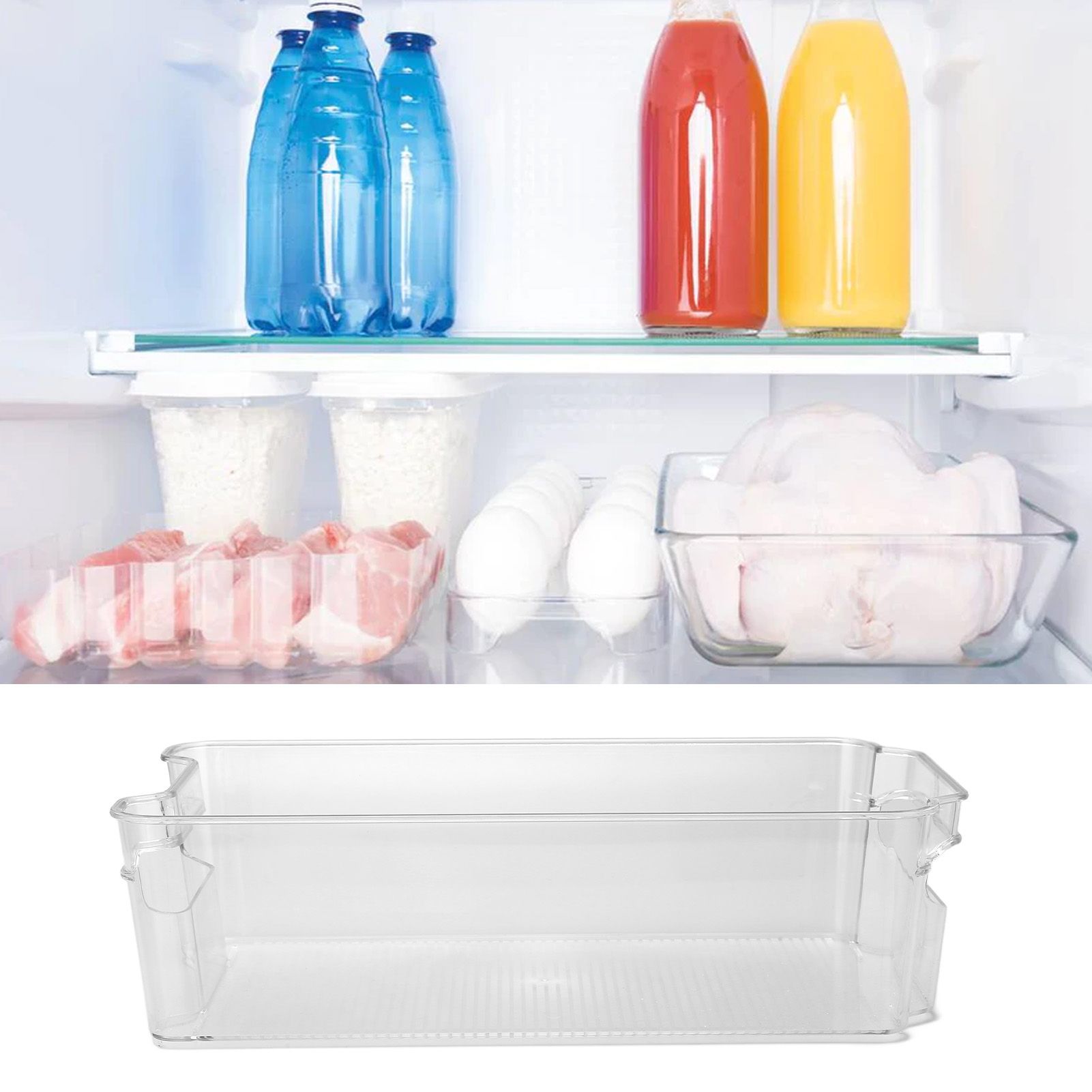 Refrigerator Storage Container PET Large Capacity Visual Design Safe Harmless Food Storage BoxSmall V1294-YM0523-3113220026811