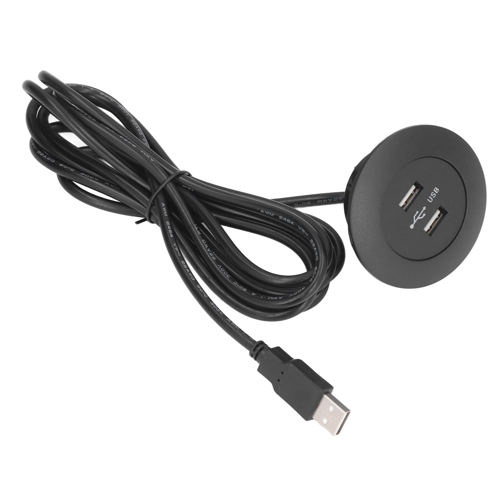 Sofa USB Charging Socket Flush Mount Installation Dual USB Charging Ports Socket for Home UseBlack V1294-YM0523-3113220029811