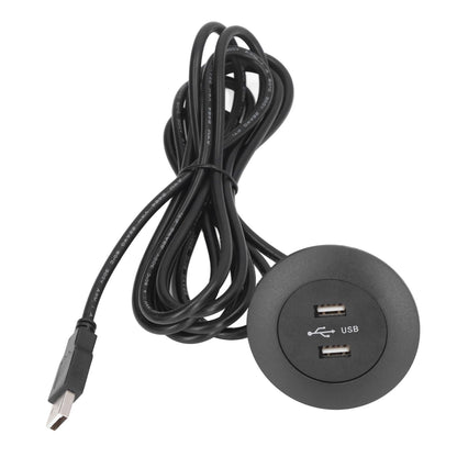 Sofa USB Charging Socket Flush Mount Installation Dual USB Charging Ports Socket for Home UseBlack V1294-YM0523-3113220029811