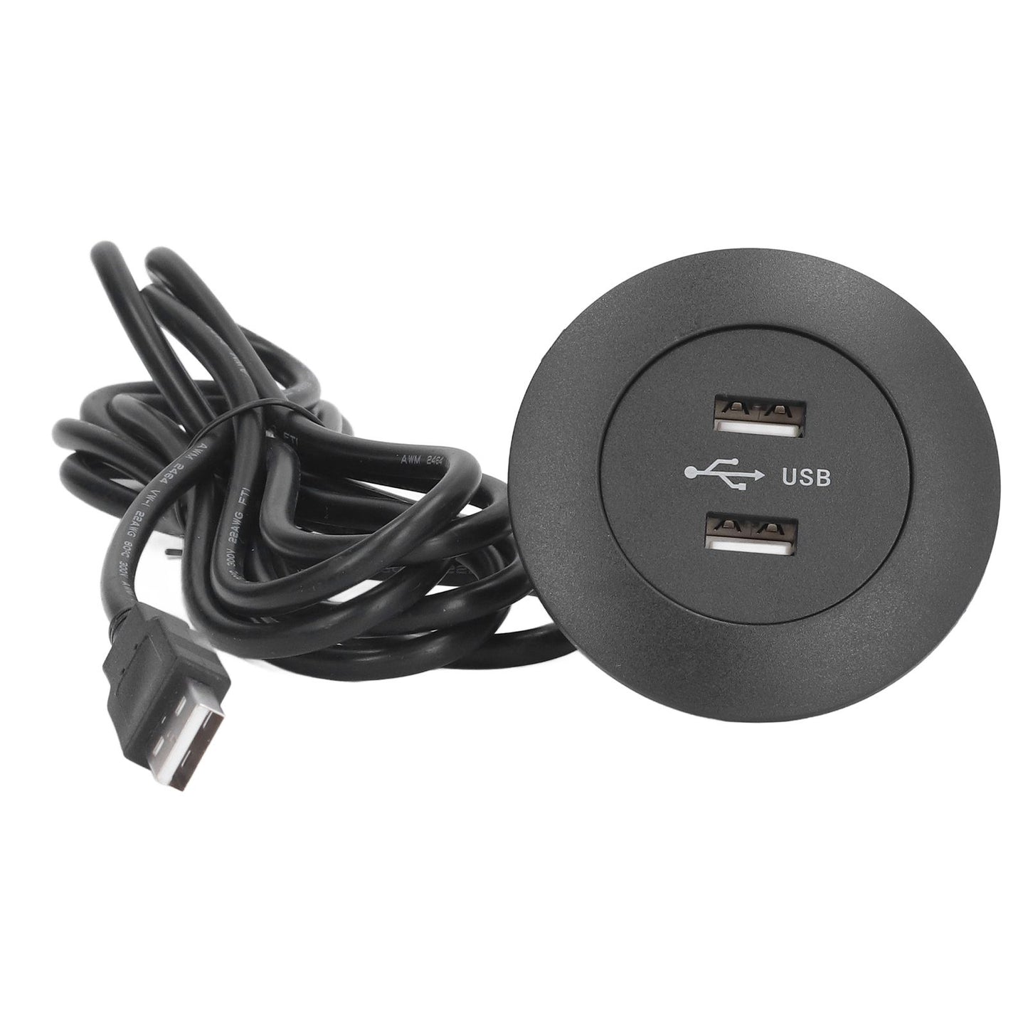Sofa USB Charging Socket Flush Mount Installation Dual USB Charging Ports Socket for Home UseBlack V1294-YM0523-3113220029811
