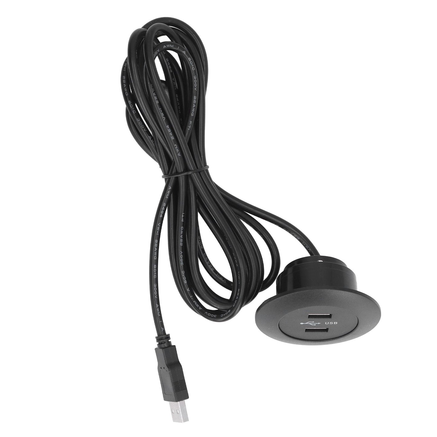 Sofa USB Charging Socket Flush Mount Installation Dual USB Charging Ports Socket for Home UseBlack V1294-YM0523-3113220029811