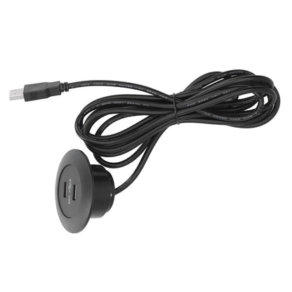 Sofa USB Charging Socket Flush Mount Installation Dual USB Charging Ports Socket for Home UseBlack V1294-YM0523-3113220029811