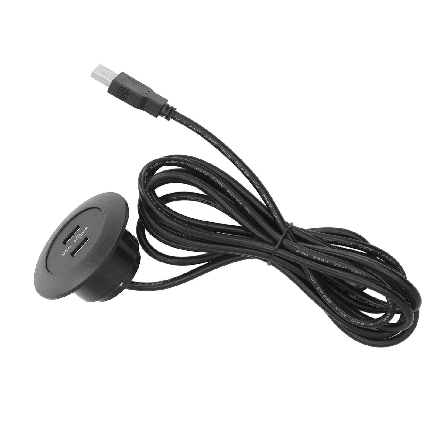 Sofa USB Charging Socket Flush Mount Installation Dual USB Charging Ports Socket for Home UseBlack V1294-YM0523-3113220029811