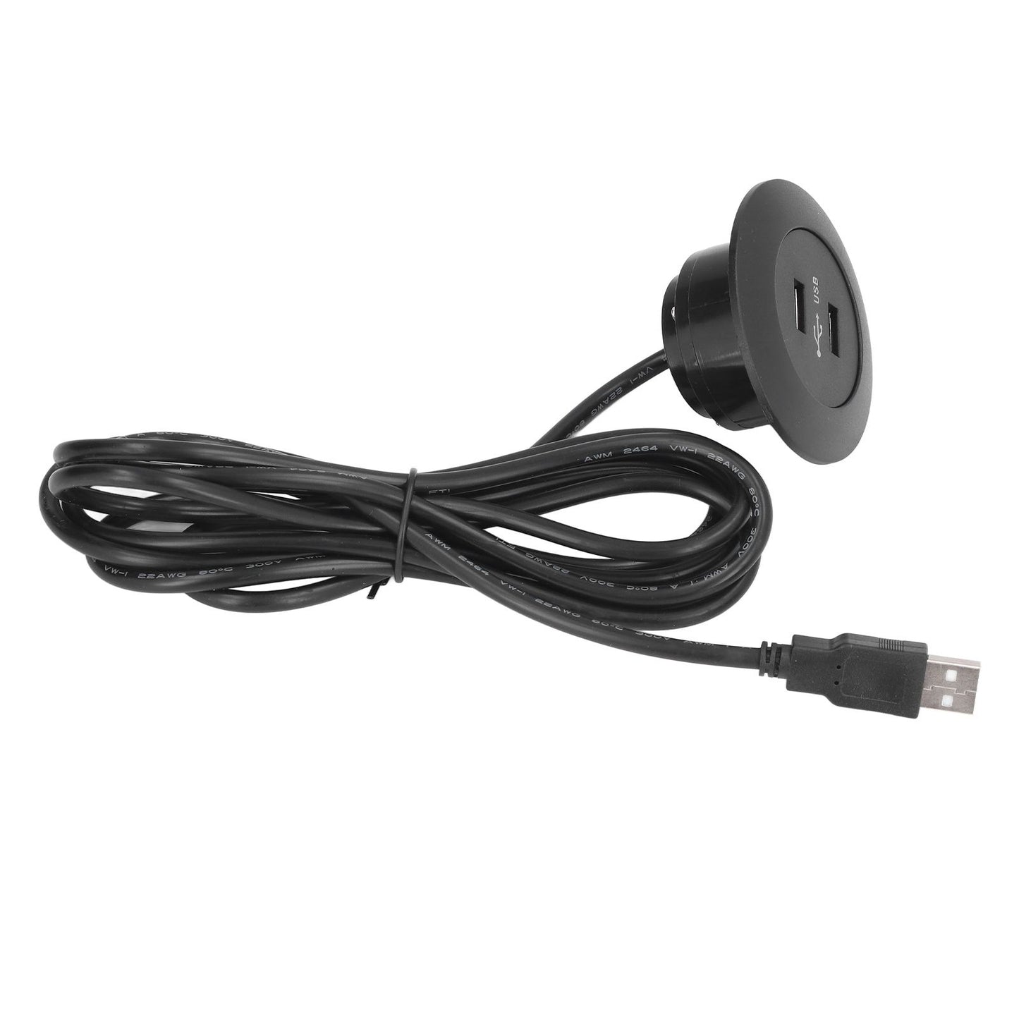 Sofa USB Charging Socket Flush Mount Installation Dual USB Charging Ports Socket for Home UseBlack V1294-YM0523-3113220029811