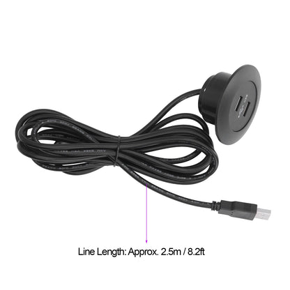 Sofa USB Charging Socket Flush Mount Installation Dual USB Charging Ports Socket for Home UseBlack V1294-YM0523-3113220029811