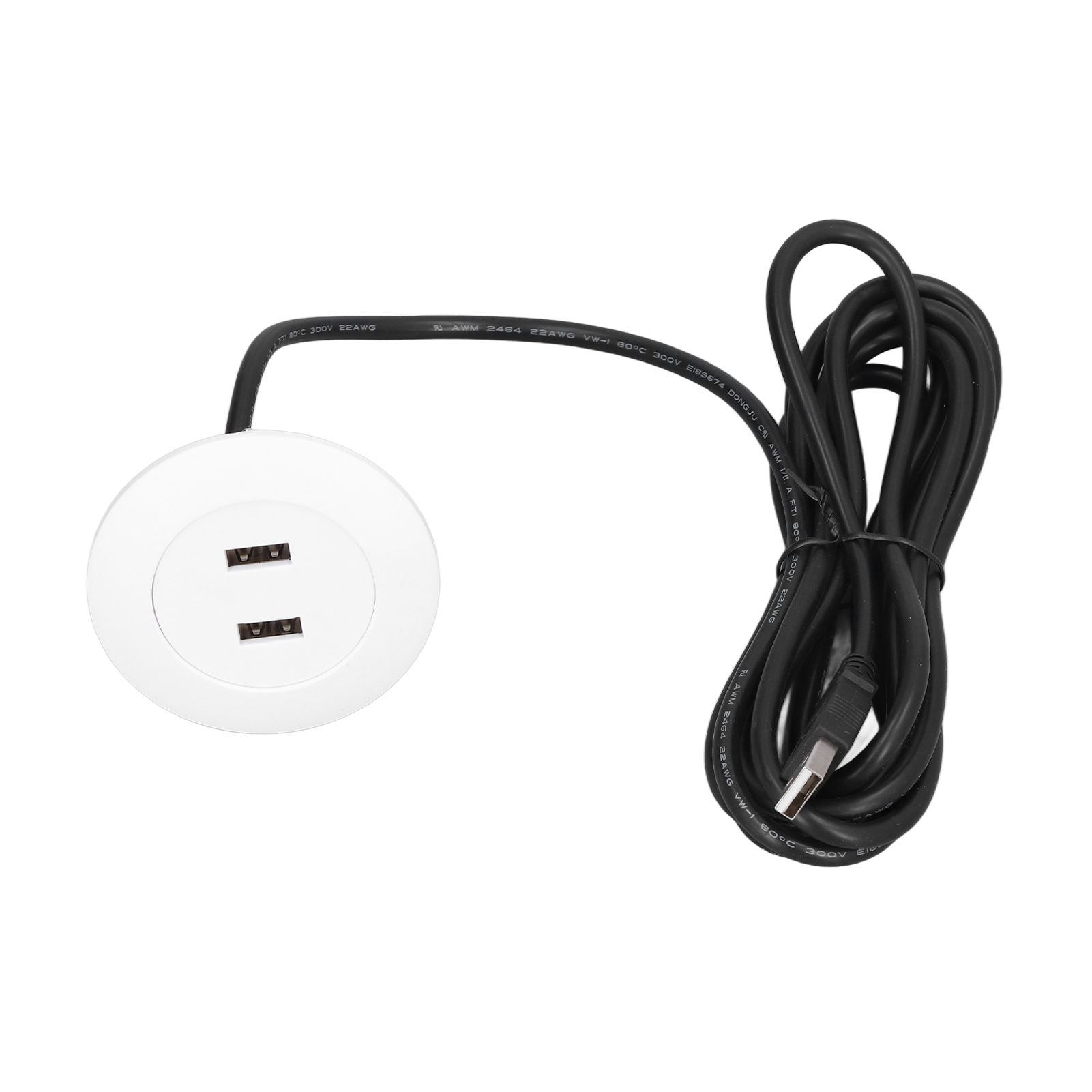 Sofa USB Charging Socket Flush Mount Installation Dual USB Charging Ports Socket for Home UseWhite V1294-YM0523-3113220029812