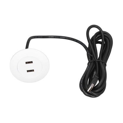 Sofa USB Charging Socket Flush Mount Installation Dual USB Charging Ports Socket for Home UseWhite V1294-YM0523-3113220029812