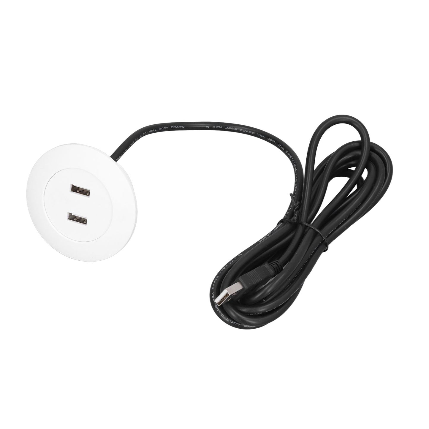 Sofa USB Charging Socket Flush Mount Installation Dual USB Charging Ports Socket for Home UseWhite V1294-YM0523-3113220029812