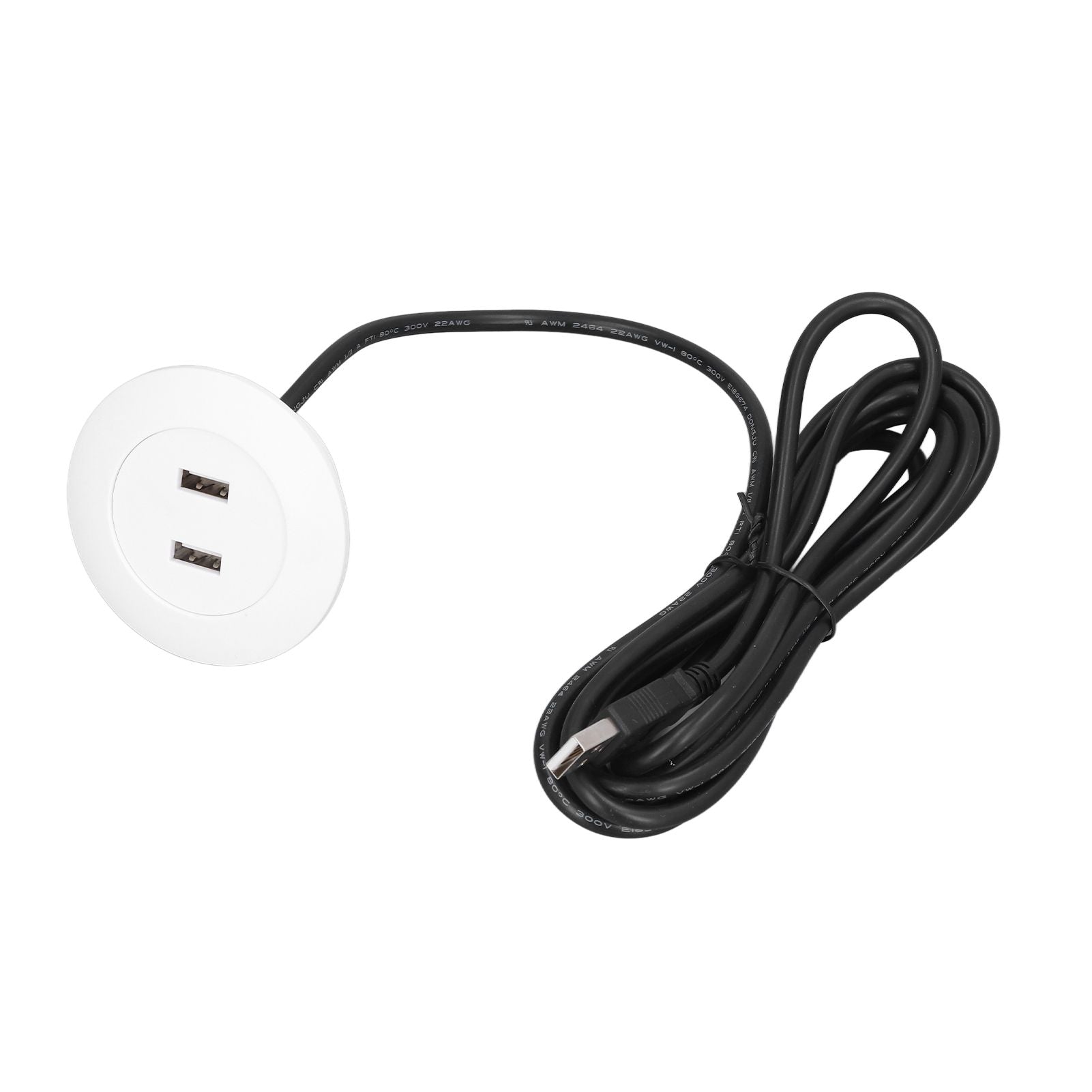 Sofa USB Charging Socket Flush Mount Installation Dual USB Charging Ports Socket for Home UseWhite V1294-YM0523-3113220029812