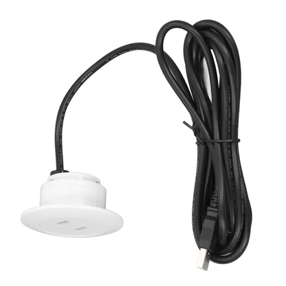Sofa USB Charging Socket Flush Mount Installation Dual USB Charging Ports Socket for Home UseWhite V1294-YM0523-3113220029812