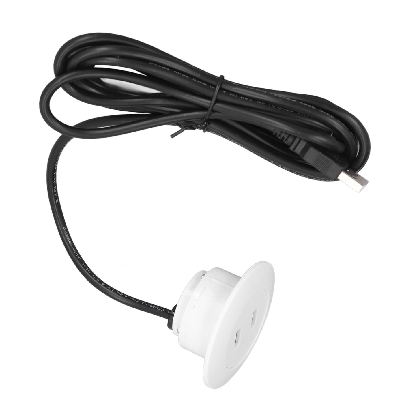 Sofa USB Charging Socket Flush Mount Installation Dual USB Charging Ports Socket for Home UseWhite V1294-YM0523-3113220029812