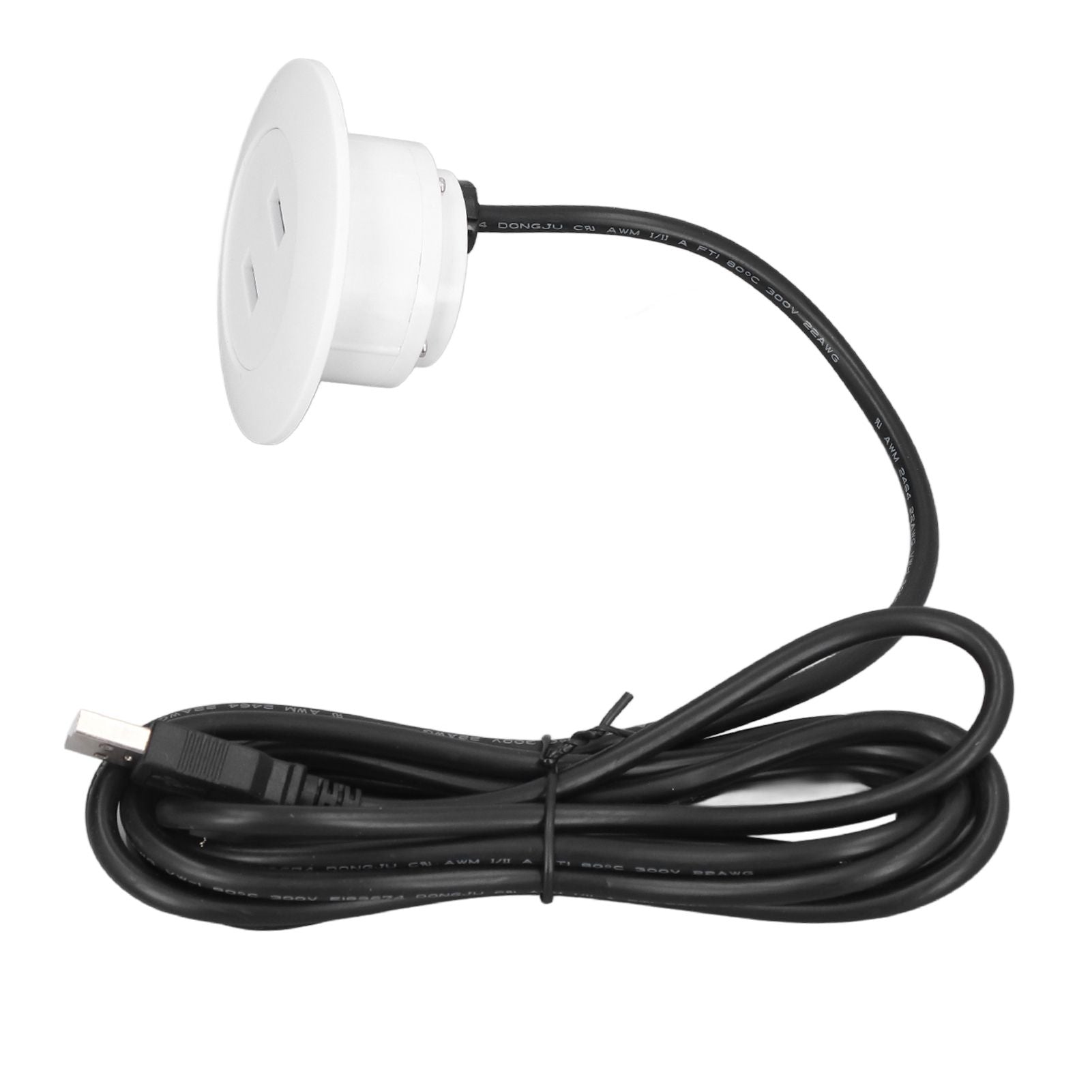 Sofa USB Charging Socket Flush Mount Installation Dual USB Charging Ports Socket for Home UseWhite V1294-YM0523-3113220029812