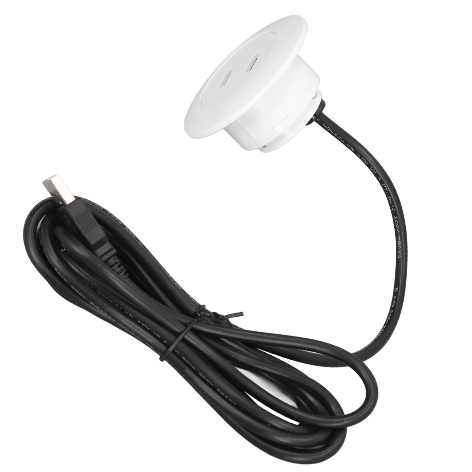 Sofa USB Charging Socket Flush Mount Installation Dual USB Charging Ports Socket for Home UseWhite V1294-YM0523-3113220029812