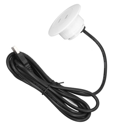 Sofa USB Charging Socket Flush Mount Installation Dual USB Charging Ports Socket for Home UseWhite V1294-YM0523-3113220029812
