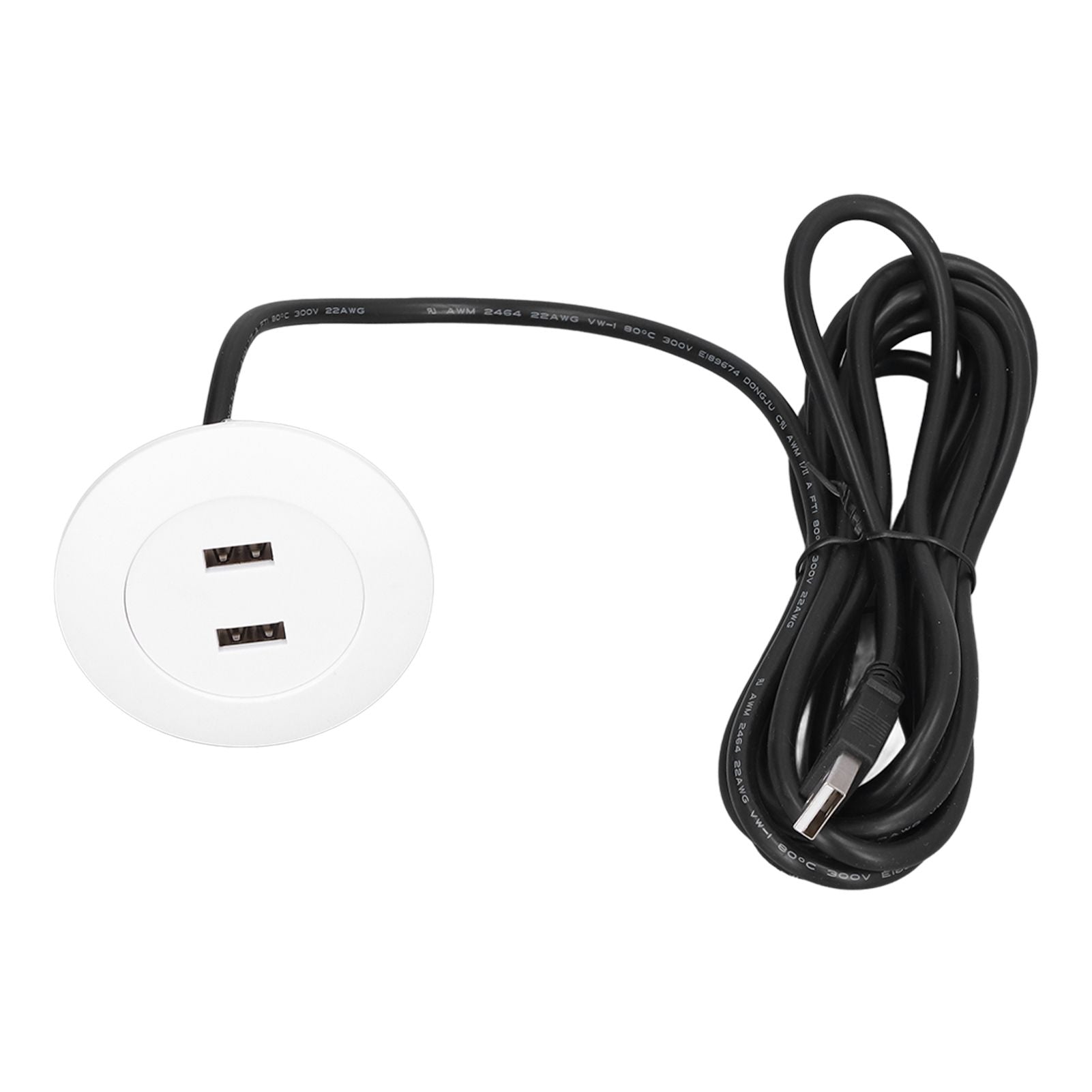 Sofa USB Charging Socket Flush Mount Installation Dual USB Charging Ports Socket for Home UseWhite V1294-YM0523-3113220029812