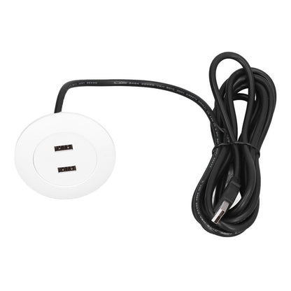 Sofa USB Charging Socket Flush Mount Installation Dual USB Charging Ports Socket for Home UseWhite V1294-YM0523-3113220029812