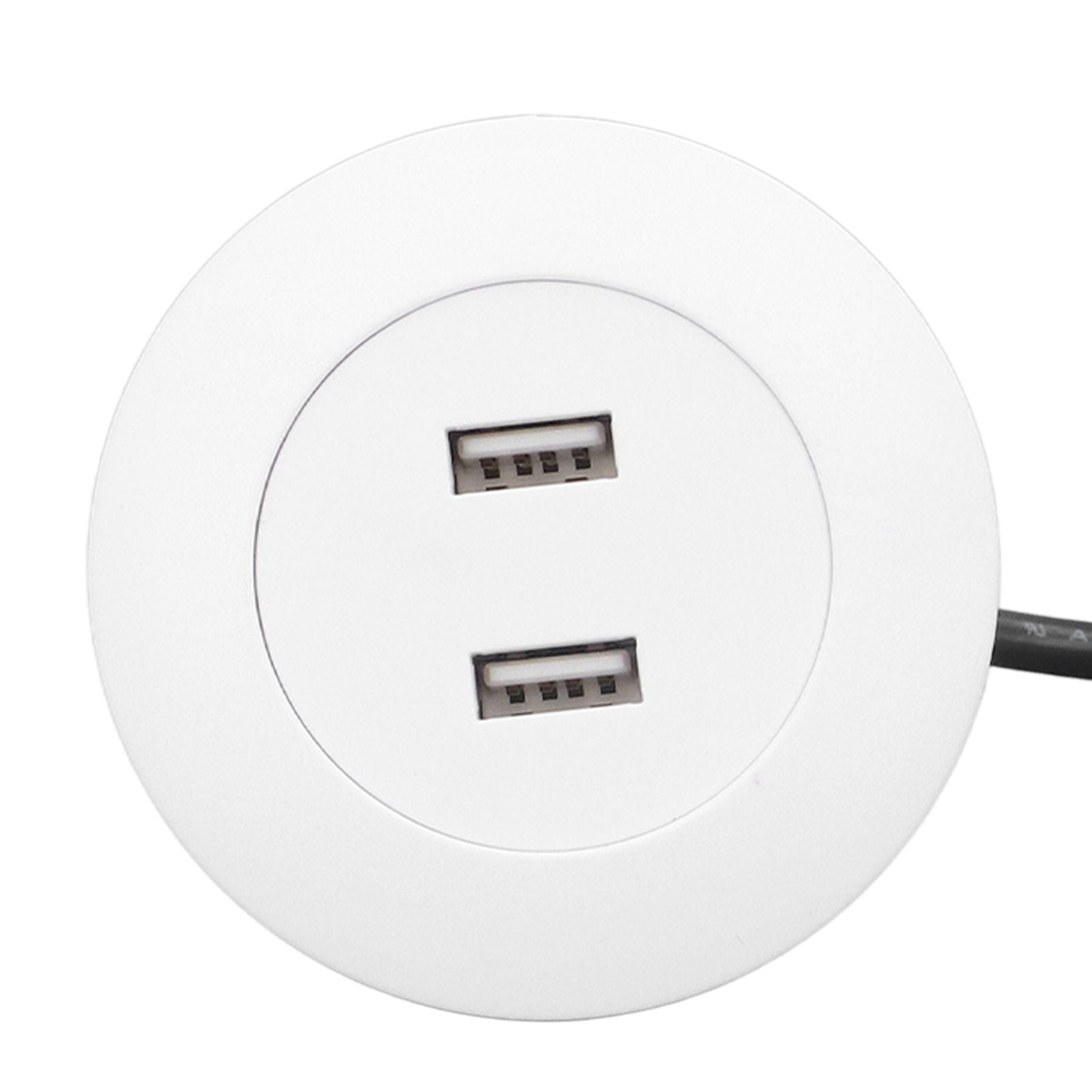 Sofa USB Charging Socket Flush Mount Installation Dual USB Charging Ports Socket for Home UseWhite V1294-YM0523-3113220029812