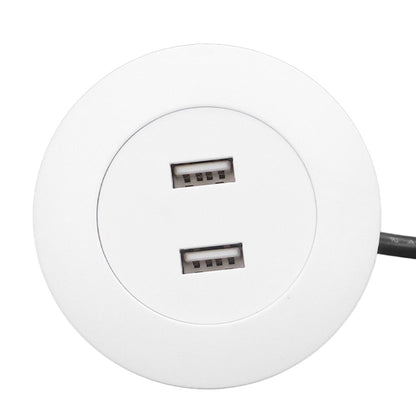 Sofa USB Charging Socket Flush Mount Installation Dual USB Charging Ports Socket for Home UseWhite V1294-YM0523-3113220029812