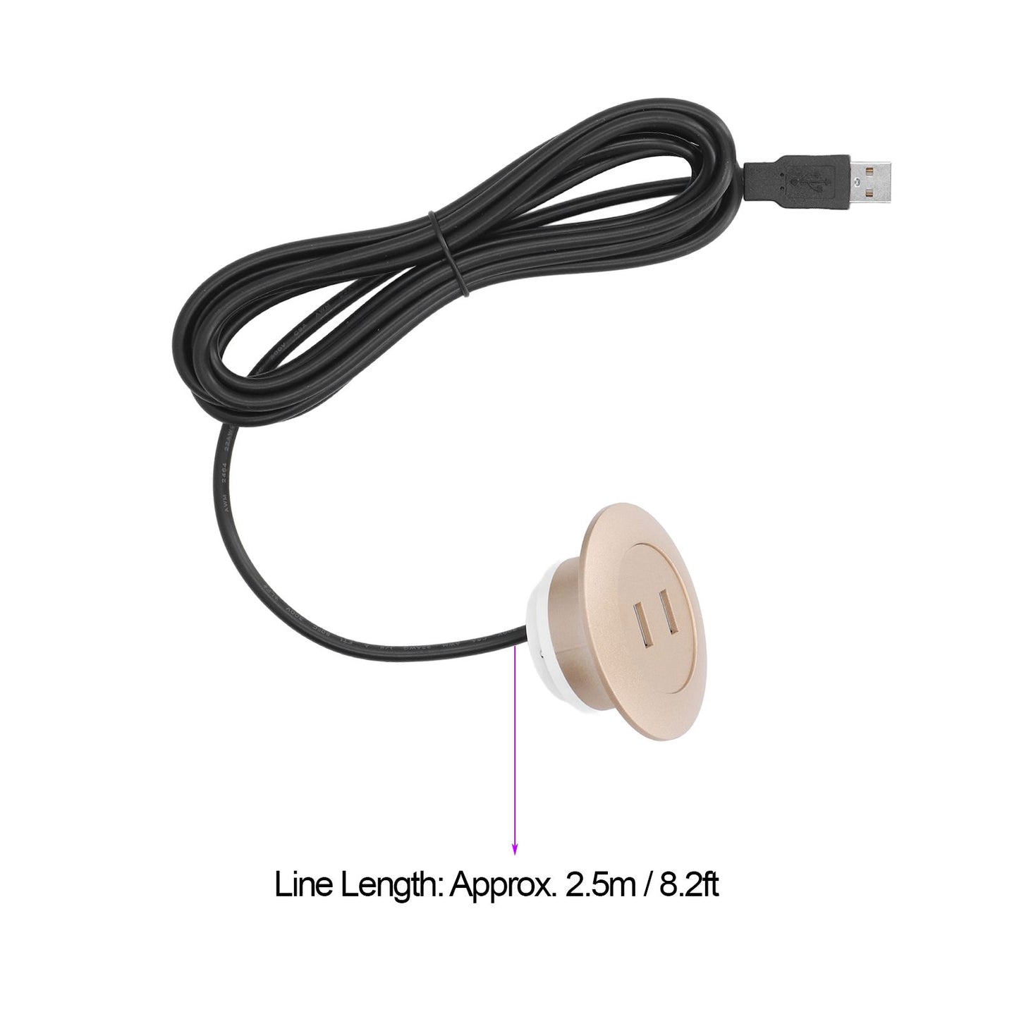 Sofa USB Charging Socket Flush Mount Installation Dual USB Charging Ports Socket for Home UseGold V1294-YM0523-3113220029813
