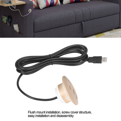 Sofa USB Charging Socket Flush Mount Installation Dual USB Charging Ports Socket for Home UseGold V1294-YM0523-3113220029813
