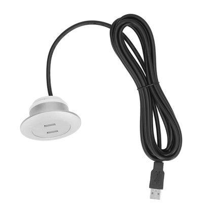 Sofa USB Charging Socket Flush Mount Installation Dual USB Charging Ports Socket for Home UseSilver V1294-YM0523-3113220029814