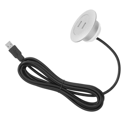 Sofa USB Charging Socket Flush Mount Installation Dual USB Charging Ports Socket for Home UseSilver V1294-YM0523-3113220029814