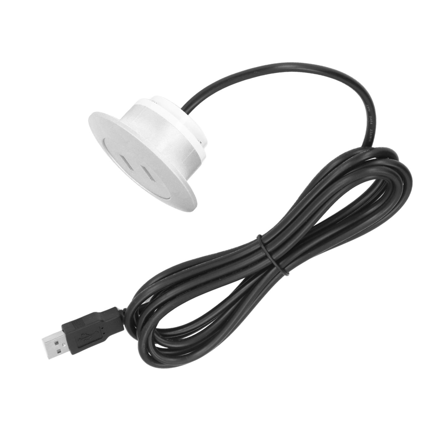 Sofa USB Charging Socket Flush Mount Installation Dual USB Charging Ports Socket for Home UseSilver V1294-YM0523-3113220029814