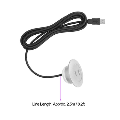 Sofa USB Charging Socket Flush Mount Installation Dual USB Charging Ports Socket for Home UseSilver V1294-YM0523-3113220029814