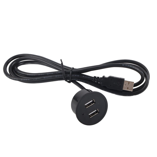 2 USB Charging Socket with 1.5m Cable Embedded Installation 5V 1A Multipurpose for Mobile Phone Cameras V1294-YM0523-3113220029911