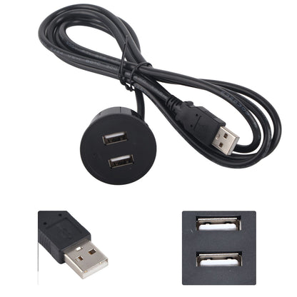 2 USB Charging Socket with 1.5m Cable Embedded Installation 5V 1A Multipurpose for Mobile Phone Cameras V1294-YM0523-3113220029911