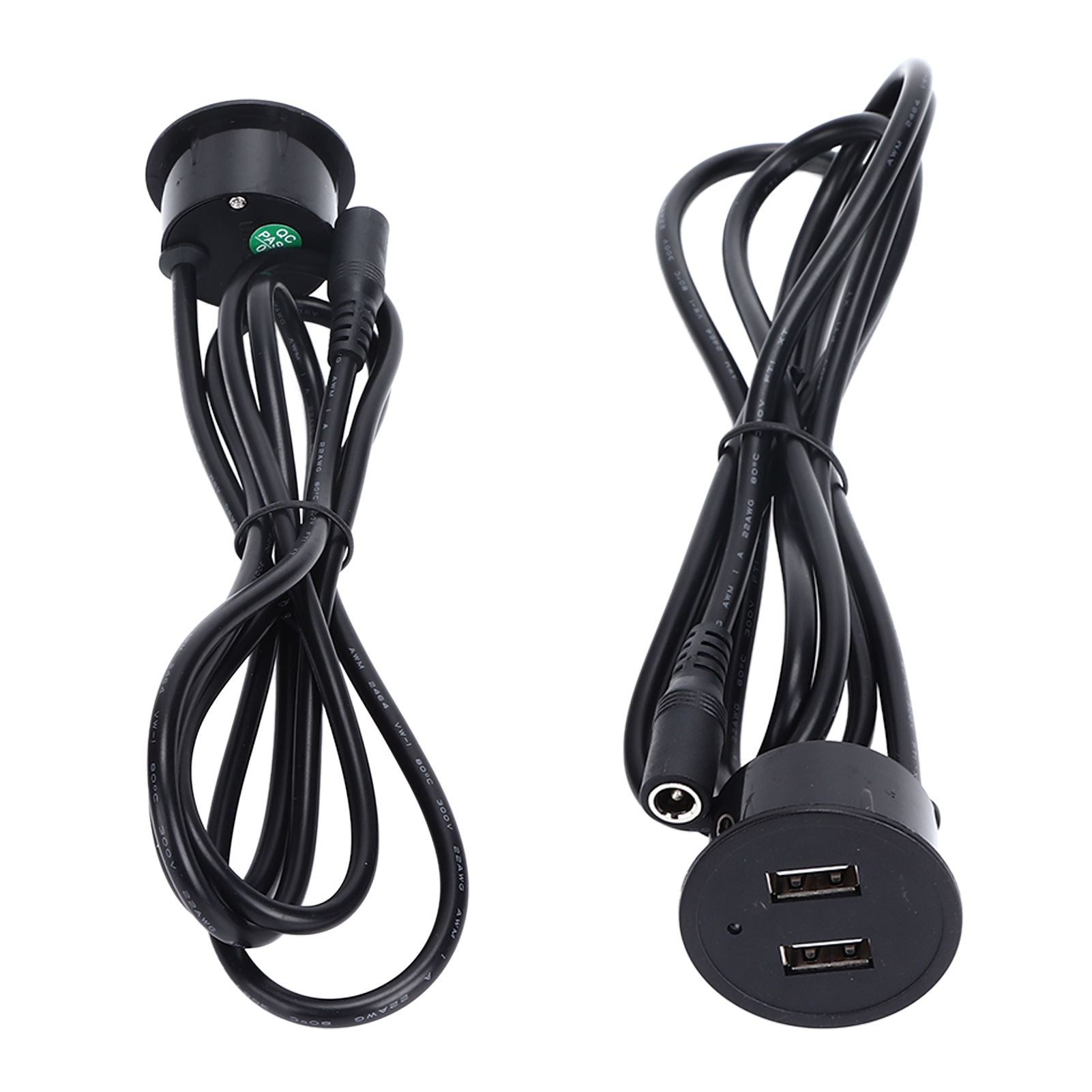 2 USB Charging Socket with 1.5m Cable Embedded Installation 5V 1A Multipurpose for Mobile Phone Cameras V1294-YM0523-3113220029912