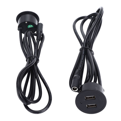 2 USB Charging Socket with 1.5m Cable Embedded Installation 5V 1A Multipurpose for Mobile Phone Cameras V1294-YM0523-3113220029912