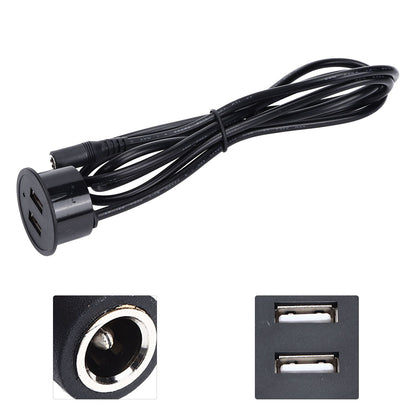 2 USB Charging Socket with 1.5m Cable Embedded Installation 5V 1A Multipurpose for Mobile Phone Cameras V1294-YM0523-3113220029912