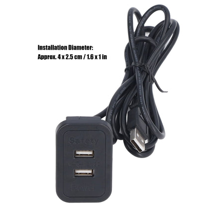 Double USB Charge Station 5V Sofa Recessed USB Power Hub Wiring Board Power Outlet Socket for Household V1294-YM0523-3113220030311
