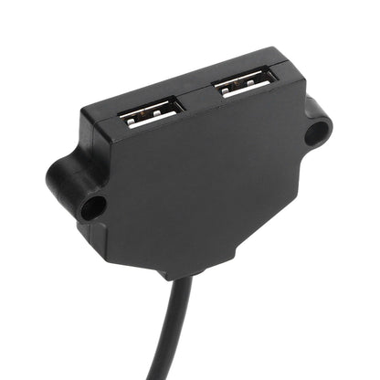 Dual USB Charging Socket with 1.5m Cable 5V 1A Multipurpose for Phone Tablet Camera V1294-YM0523-3113220031411