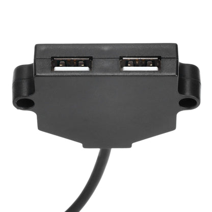 Dual USB Charging Socket with 1.5m Cable 5V 1A Multipurpose for Phone Tablet Camera V1294-YM0523-3113220031411