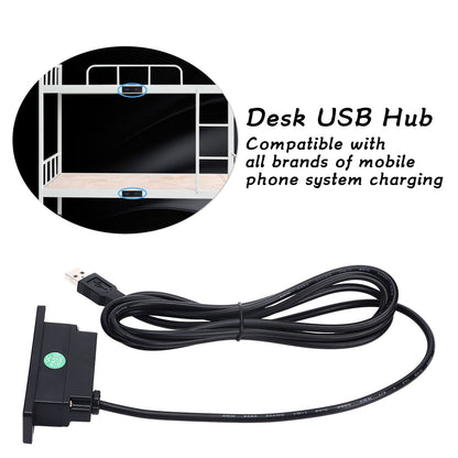 Recessed USB Power Strip Outlet 5V 2.5meter Dual USB Ports Charging Sofa Socket ABS Embedded USB Charging V1294-YM0523-3113220031711