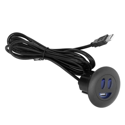 5V USB Charging Socket Outlet with 2.5m/8.2ft Power Cord Embedded Installation for Home Bedside Sofa Recliner V1294-YM0523-3113220032211