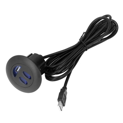 5V USB Charging Socket Outlet with 2.5m/8.2ft Power Cord Embedded Installation for Home Bedside Sofa Recliner V1294-YM0523-3113220032211