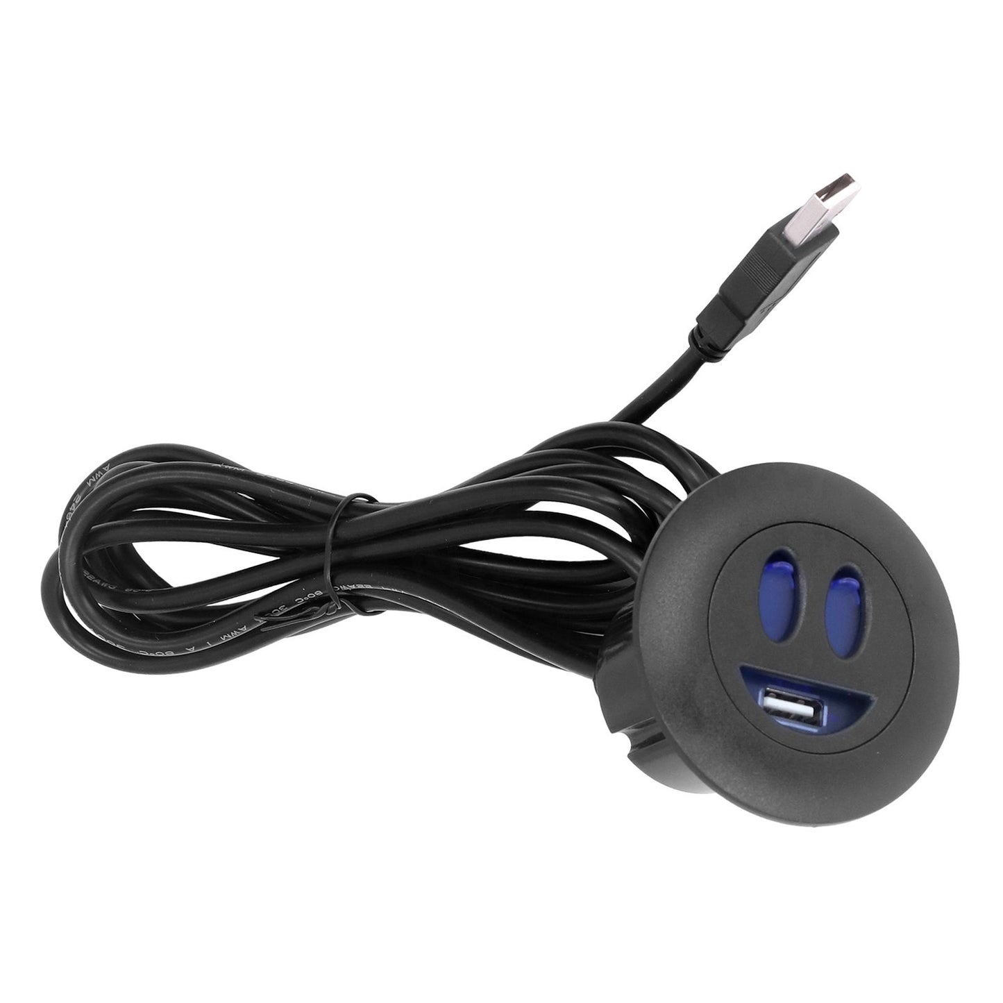 5V USB Charging Socket Outlet with 2.5m/8.2ft Power Cord Embedded Installation for Home Bedside Sofa Recliner V1294-YM0523-3113220032211