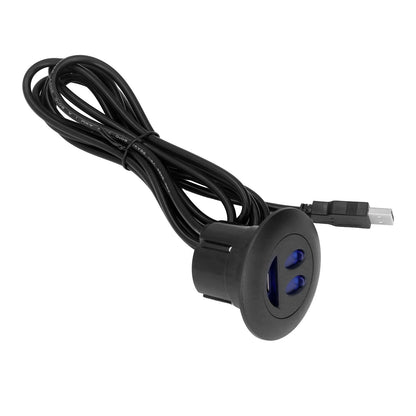 5V USB Charging Socket Outlet with 2.5m/8.2ft Power Cord Embedded Installation for Home Bedside Sofa Recliner V1294-YM0523-3113220032211