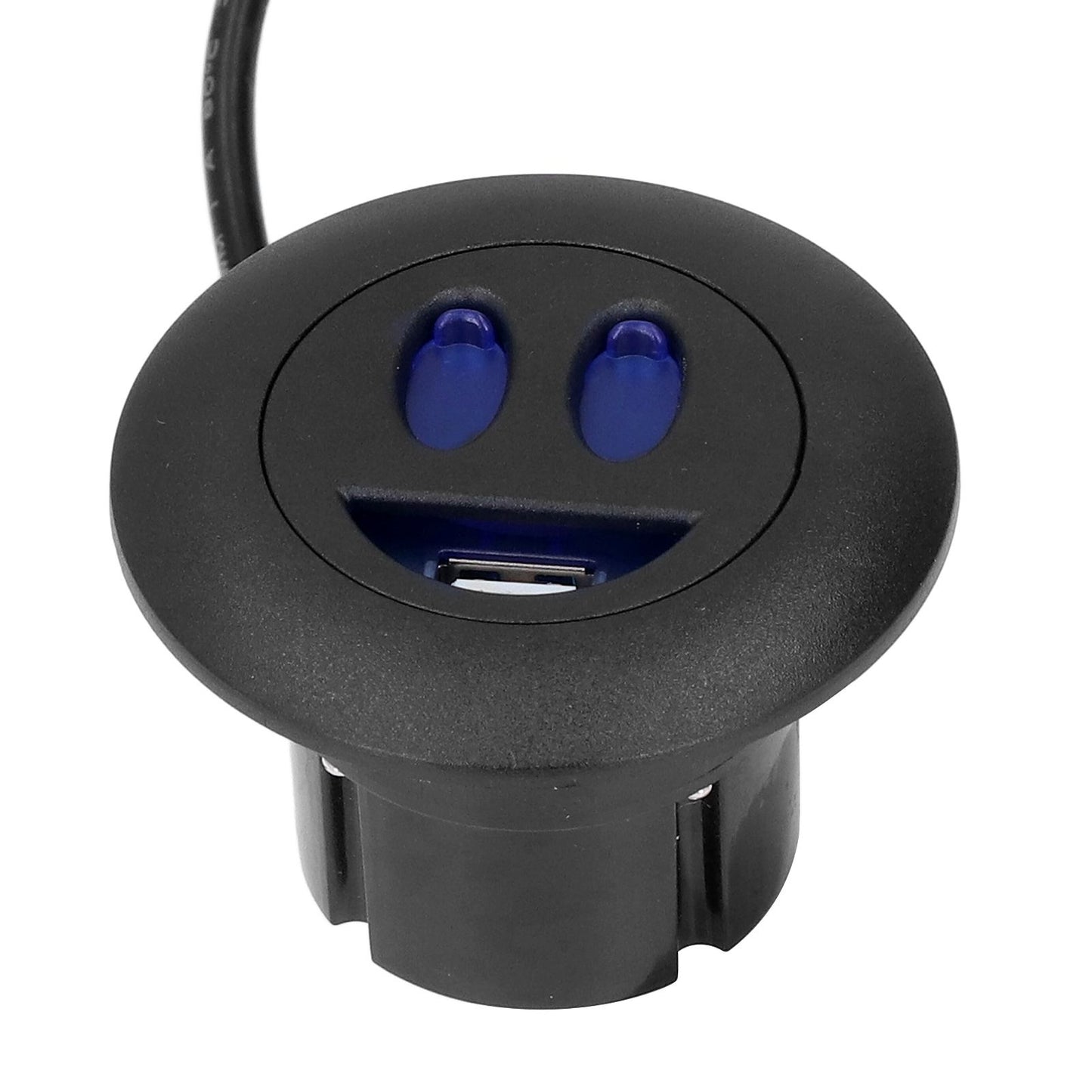 5V USB Charging Socket Outlet with 2.5m/8.2ft Power Cord Embedded Installation for Home Bedside Sofa Recliner V1294-YM0523-3113220032211