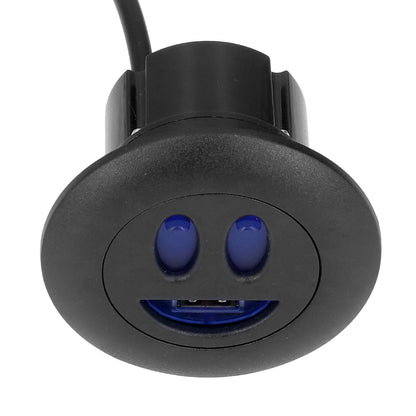 5V USB Charging Socket Outlet with 2.5m/8.2ft Power Cord Embedded Installation for Home Bedside Sofa Recliner V1294-YM0523-3113220032211