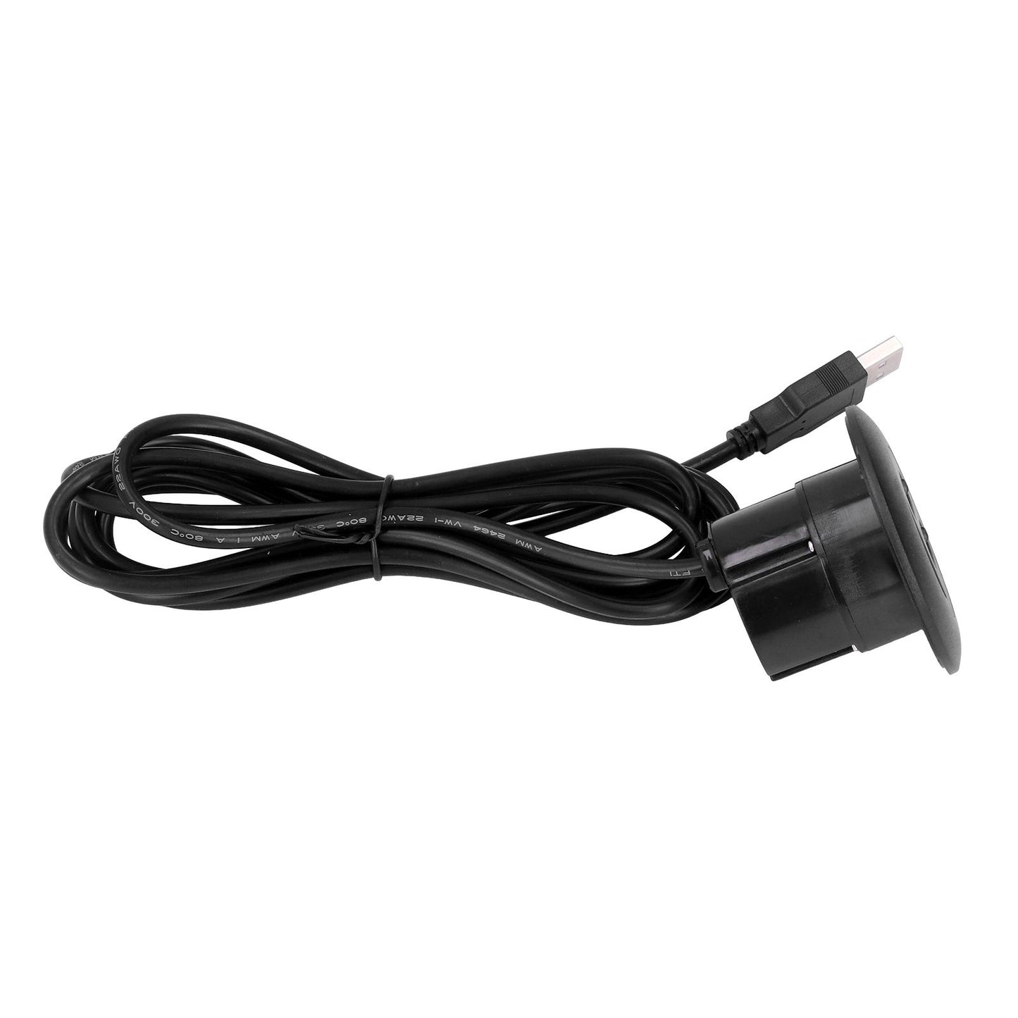 5V USB Charging Socket Outlet with 2.5m/8.2ft Power Cord Embedded Installation for Home Bedside Sofa Recliner V1294-YM0523-3113220032211