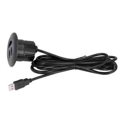 5V USB Charging Socket Outlet with 2.5m/8.2ft Power Cord Embedded Installation for Home Bedside Sofa Recliner V1294-YM0523-3113220032211