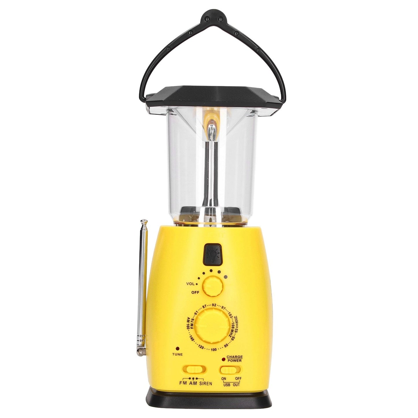 LED Camping Lantern Solar Hand Crank Battery Charging Adjustable Brightness 8 LEDs Support FM AM Function LED V1294-YM0523-3113220032711
