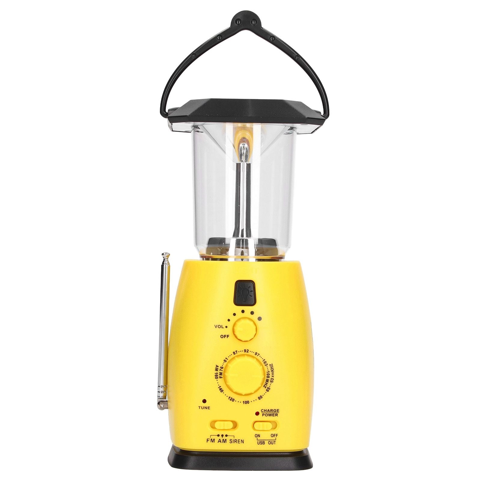 LED Camping Lantern Solar Hand Crank Battery Charging Adjustable Brightness 8 LEDs Support FM AM Function LED V1294-YM0523-3113220032711