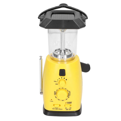 LED Camping Lantern Solar Hand Crank Battery Charging Adjustable Brightness 8 LEDs Support FM AM Function LED V1294-YM0523-3113220032711
